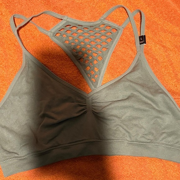 (NWT)Victoria's Secret Navy Lace and Olive Strappy Bralette Set - Picture 3 of 8